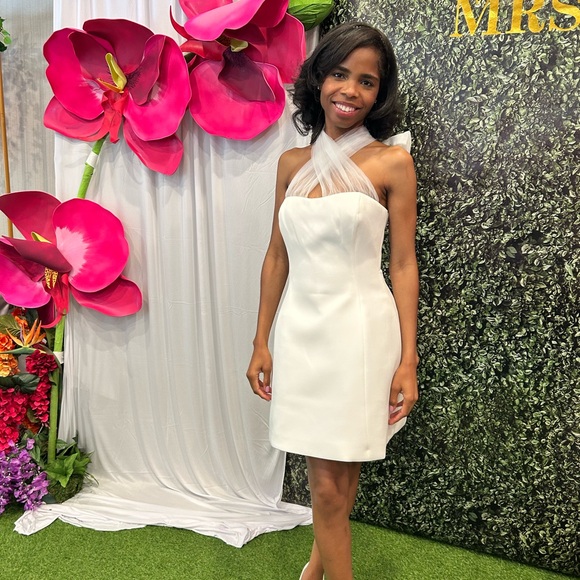 Meshki Maryam Tulle Bow Mini Dress  for Brides - Picture 3 of 3